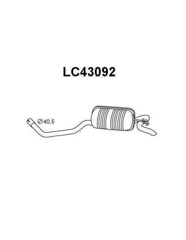 Silenciador posterior Veneporte 112.LC43092 - LANCIA Y KAT 1.2i 96-S.TRAS
