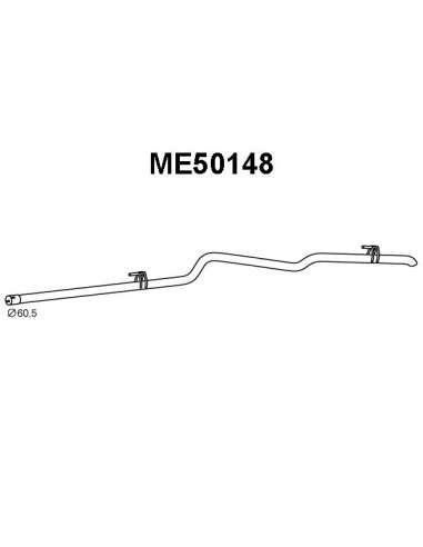 Tubo de escape Veneporte 112.ME50148 - MERCEDES SPRINTER 216/316 2.7CDTUB O SAIDA