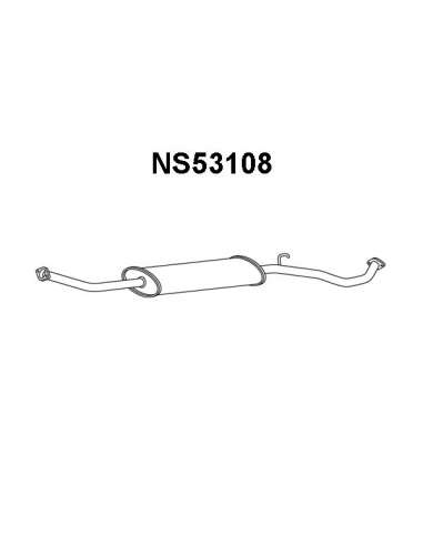 Silenciador posterior Veneporte 112.NS53108 - NISSAN MICRA 1.0/1.2/1.4 03-SILENC IOSO FRT