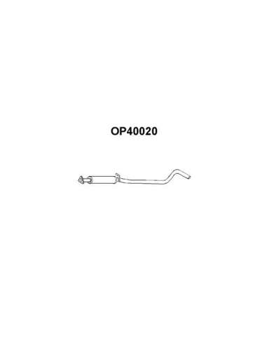 silenciador del medio Veneporte 112.OP40020 - OPEL CORSA 1.2/4/6 KATSIL.FRT