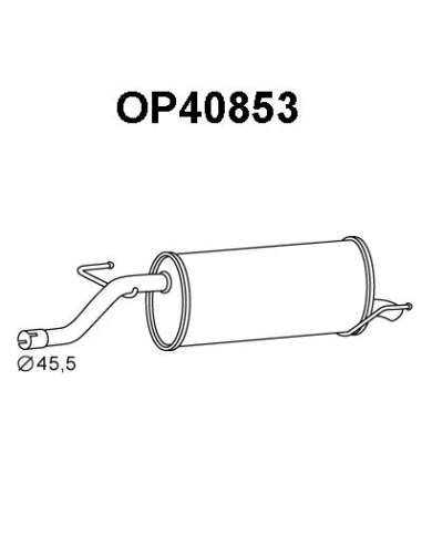 Silenciador posterior Veneporte 112.OP40853 - OPEL CORSA 1.4 06-SILENCIOSO TRAS