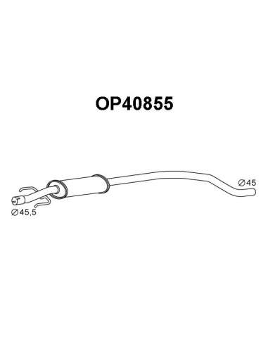 Silenciador posterior Veneporte 112.OP40855 - OPEL CORSA 1.4 06-SILENCIOSO FRENT E