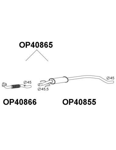 Silenciador posterior Veneporte 112.OP40865 - OPEL CORSA D 1.4H 06-09SIL FRT