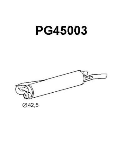Silenciador posterior Veneporte 112.PG45003 - PEUGEOT 305SIL.COMPLETO