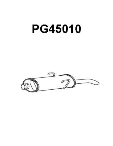 Silenciador posterior Veneporte 112.PG45010 - PEUGEOT 405 87-SIL.TRAS