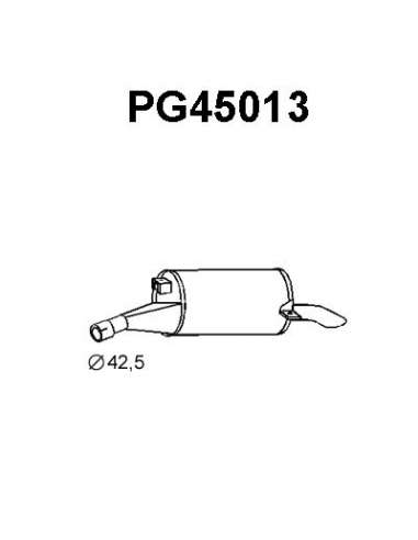 Silenciador posterior Veneporte 112.PG45013 - PEUGEOT 505 1.7 GL 85-SILENCIOSO T RAS