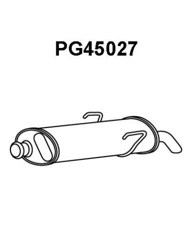 Silenciador posterior Veneporte 112.PG45027 - PEUG.106/SAXO 1.0/2/4 KATSIL.TRAS