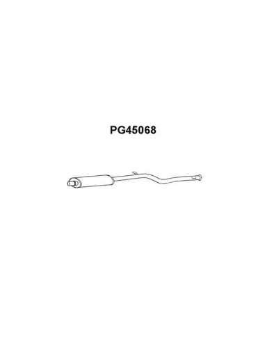 silenciador del medio Veneporte 112.PG45068 - PEUGEOT 106/SAXO 91-SILENCIOSO FRT (1.4/1.6)