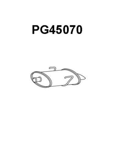 Silenciador posterior Veneporte 112.PG45070 - PEUGEOT 106 91-SILENCIOSO TRAS (XS I)