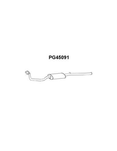 silenciador del medio Veneporte 112.PG45091 - PEUGEOT 205 1.4 91-92SILENCIOSO FR ENTE