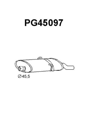 Silenciador posterior Veneporte 112.PG45097 - PEUGEOT 205 87-SILENCIOSO TRAS (RA LLYE)
