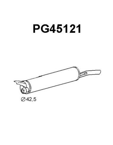 Silenciador posterior Veneporte 112.PG45121 - PEUGEOT 305 -88SIL TRAS