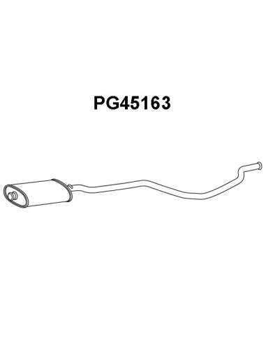 silenciador del medio Veneporte 112.PG45163 - PEUGEOT 405 87-SILENC FRT (1.4/1.6 /1.8)