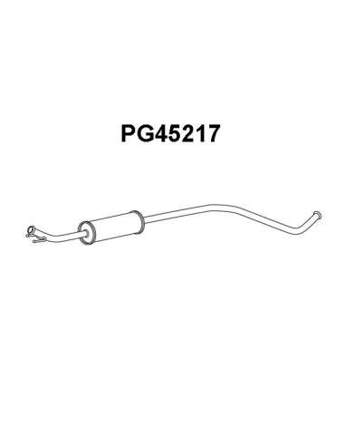 Silenciador posterior Veneporte 112.PG45217 - PEUGEOT 308/C4 1.6 07-SIL FRENTE