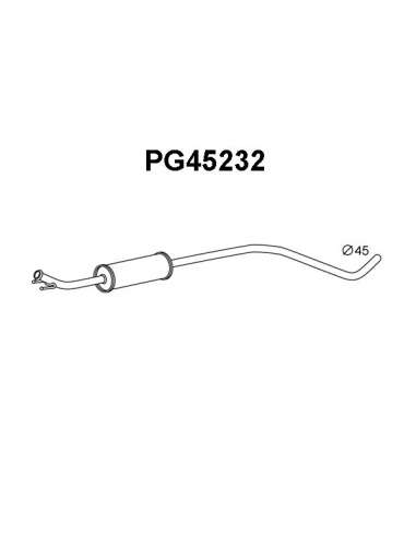 Silenciador posterior Veneporte 112.PG45232 - PEUGEOT 308/3008/C4/DS4 1.6VTI 07- SILENCIOSO FRENTE