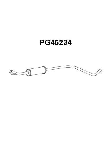 Silenciador posterior Veneporte 112.PG45234 - PEUGEOT 308 1.6VTI SW 07-SIL FRENT E