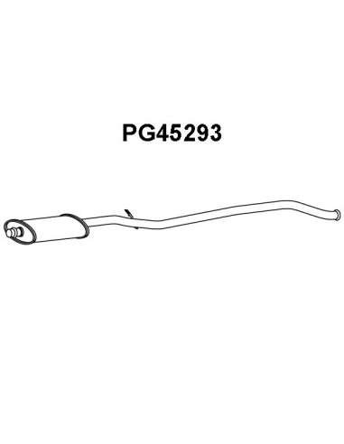 silenciador del medio Veneporte 112.PG45293 - PEUGEOT 406 95-SIL FRENTE (1.6/1.8 )