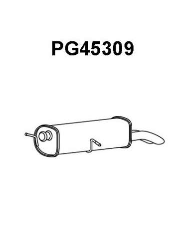 Silenciador posterior Veneporte 112.PG45309 - PEUGEOT 308 2.0 HDI SW 07-SIL TRAS