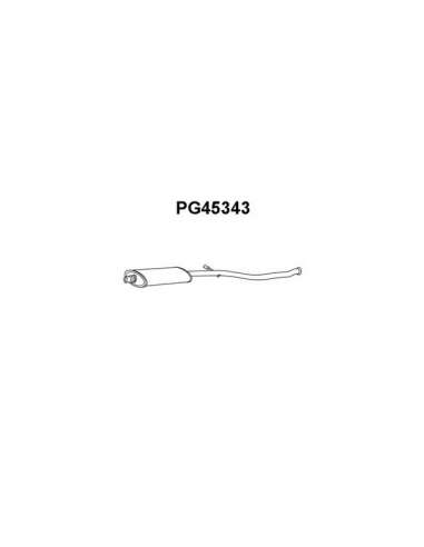 silenciador del medio Veneporte 112.PG45343 - PEUGEOT 206 1.6i KAT 98-SIL INTERN O