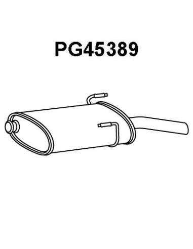 Silenciador posterior Veneporte 112.PG45389 - PEUGEOT 406 2.0i 16V SW 99-SILENCI OSO TRAS