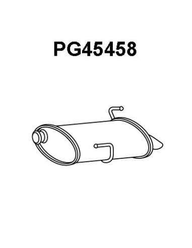 Silenciador posterior Veneporte 112.PG45458 - PEUGEOT 206 2.0 HDI SW 02-SILEN TR AS