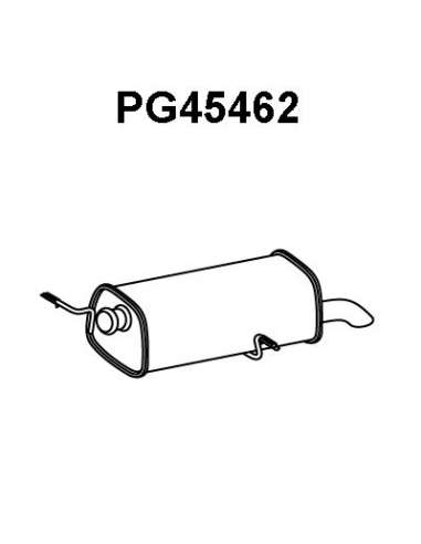 Silenciador posterior Veneporte 112.PG45462 - PEUGEOT 307 2.0I SW 01-SILENCIOSO TRAS