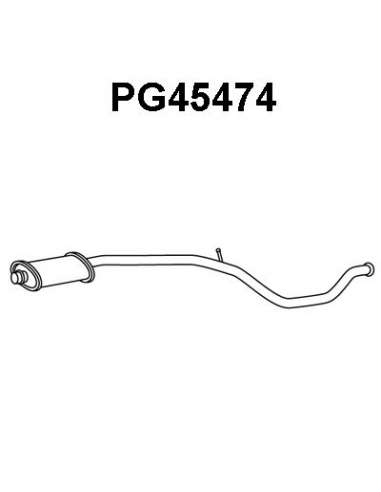 silenciador del medio Veneporte 112.PG45474 - PEUGEOT  206 1.6I 99-03SILENCIOSO INTERNO
