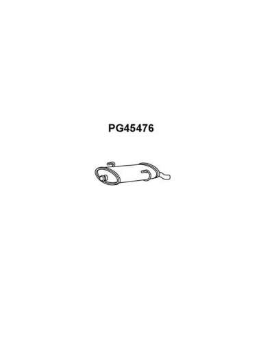 Silenciador posterior Veneporte 112.PG45476 - PEUGEOT 206 2.0HDI/TD 99-SILENCIOS O TRAS