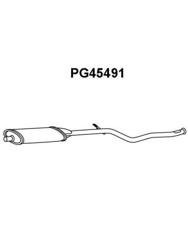 silenciador del medio Veneporte 112.PG45491 - PEUGEOT 106/SAXO 1.6I 16V 00-SILEN INTERNO
