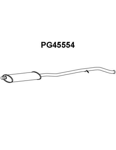 silenciador del medio Veneporte 112.PG45554 - PEUGEOT 406 2.0 HDI B/SW 00-SILENC IOSO INTERNO