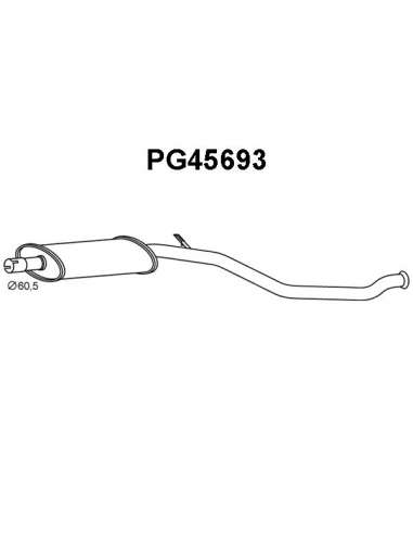 Silenciador posterior Veneporte 112.PG45693 - PEUGEOT 206 GTI 2.0 99-SILENCIOSO FRT
