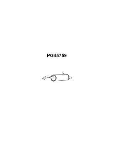 Silenciador posterior Veneporte 112.PG45759 - PEUGEOT 207 1.4 06-08SILENCIOSO TR AS