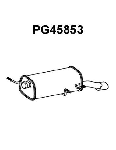 Silenciador posterior Veneporte 112.PG45853 - PEUGEOT 307 CC 2.0HDI 04-SILENCIOS O TRAS