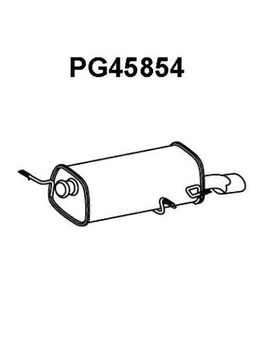 Silenciador posterior Veneporte 112.PG45854 - PEUGEOT 307 1.6/2.0 HDI 03-07SILEN CIOSO TRAS