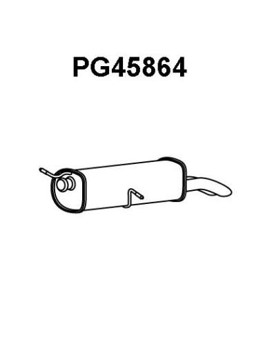 Silenciador posterior Veneporte 112.PG45864 - PEUGEOT 308/C4 2.0 HDI 07-SILENCIO SO TRAS