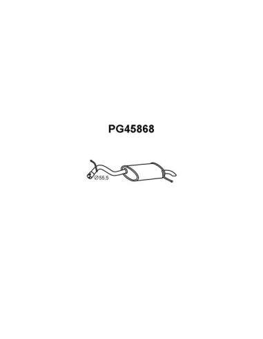 Silenciador posterior Veneporte 112.PG45868 - PEUGEOT 407 1.6HDI 07-SILENCIOSO T RAS
