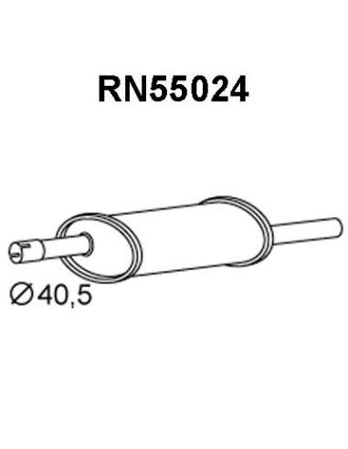 Silenciador posterior Veneporte 112.RN55024 - RENAULT 12SIL TRAS 3 SUP