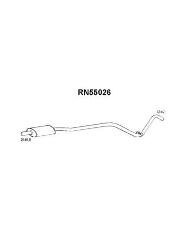 silenciador del medio Veneporte 112.RN55026 - RENAULT SUPER 5 TL/TC 86SILENCIOSO FRT