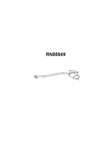 silenciador del medio Veneporte 112.RN55049 - RENAULT 19 92-SILENCIOSO FRT (1.4 KAT)