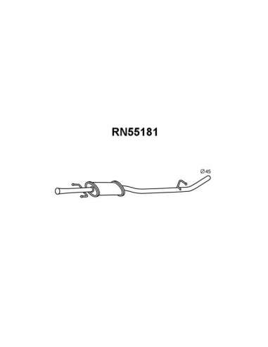 Silenciador posterior Veneporte 112.RN55181 - RENAULT KANGOO 1.9 05-SILENCIOSO F RENTE