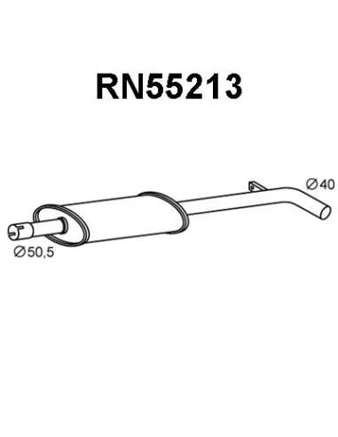 Silenciador posterior Veneporte 112.RN55213 - RENAULT 19 TD/GTDTUBO COLECTOR