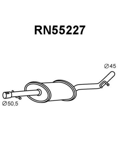 Silenciador posterior Veneporte 112.RN55227 - RENAULT KANGOO 1.9DTI 97-SILENCIOS O FRT