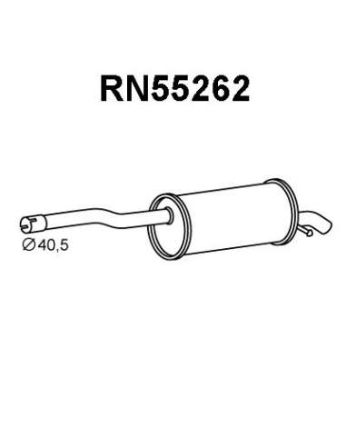 Silenciador posterior Veneporte 112.RN55262 - DACIA LOGAN 1.6 07-SIL TRAS