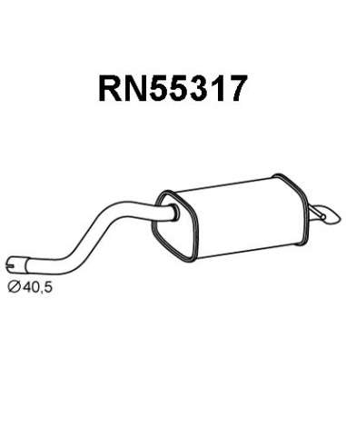 Silenciador posterior Veneporte 112.RN55317 - RENAULT TWINGO 1.2 07-SIL TRAS
