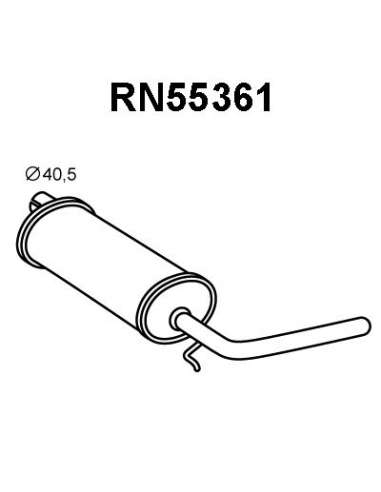 Silenciador posterior Veneporte 112.RN55361 - RENAULT TRAFFIC 1.4/6 -92SIL TRAS