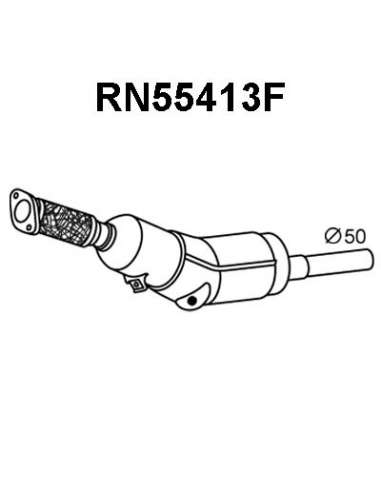 Filtro hollín/partículas, sistema escape Veneporte 112.RN55413F - RENAULT MEGANE/SCENIC 1.9DCI 08-DP F Q+, original equi...