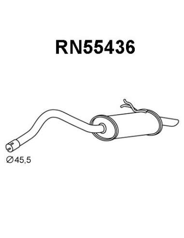 Silenciador posterior Veneporte 112.RN55436 - RENAULT KANGOO 97-SILENCIOSO TRAS (1.4)