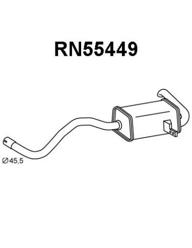 Silenciador posterior Veneporte 112.RN55449 - RENAULT MEGANE/SCENIC 1.2/1.6 08-S IL TRAS