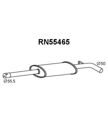 Silenciador posterior Veneporte 112.RN55465 - RENAULT MEGANE/SCENIC 1.4 09-SIL F RT