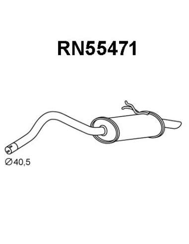 Silenciador posterior Veneporte 112.RN55471 - RENAULT KANGOO 98-SILEN TRAS (1.2 KAT)